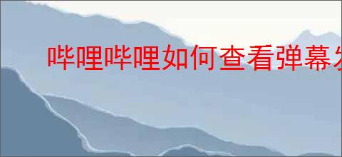 哔哩哔哩如何查看弹幕发布者
