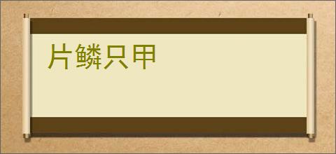 片鳞只甲