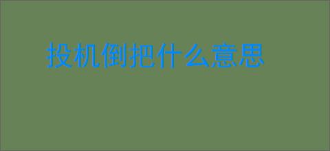 投机倒把什么意思