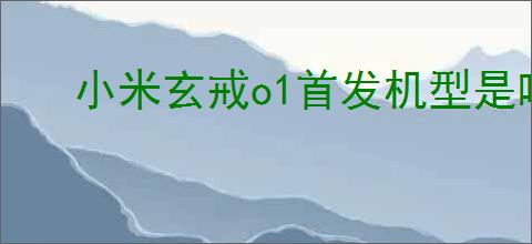 小米玄戒o1首发机型是啥