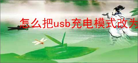 怎么把usb充电模式改为传输文件