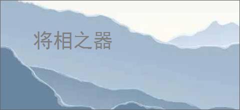 将相之器