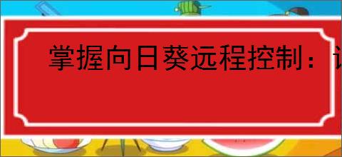 掌握向日葵远程控制:详细教程与技巧实现高效远程协助