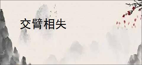 交臂相失