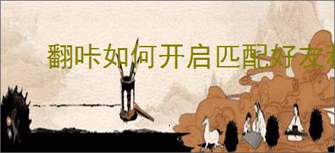 翻咔如何开启匹配好友私信