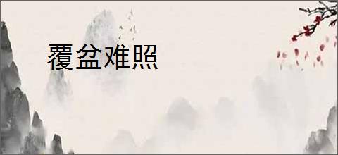 覆盆难照