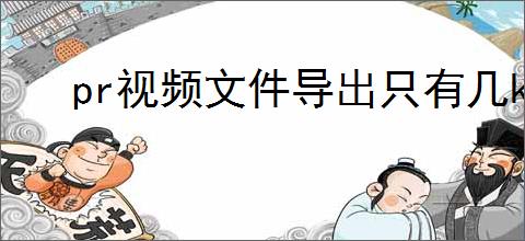 pr视频文件导出只有几kb无法正常播放如何解决