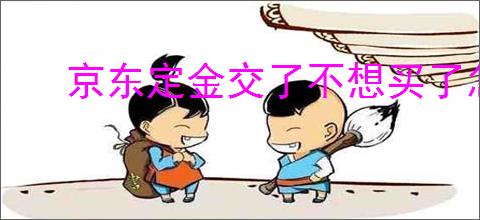 京东定金交了不想买了怎么办？如何成功申请退款？