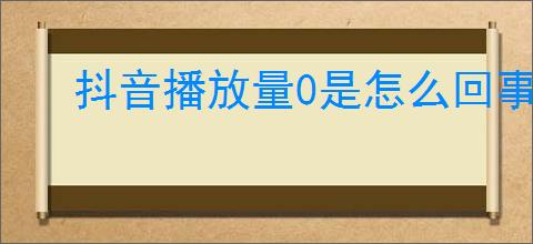 抖音播放量0是怎么回事？了解常见问题和相应的解决方案！