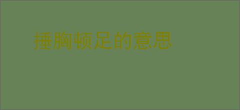 捶胸顿足的意思