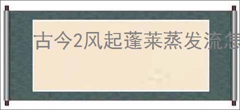 古今2风起蓬莱蒸发流怎么玩,古今2风起蓬莱蒸发流搭配推荐