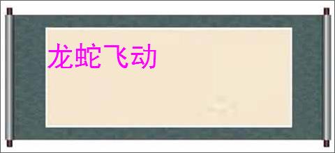 龙蛇飞动