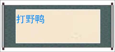 打野鸭