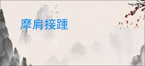 摩肩接踵