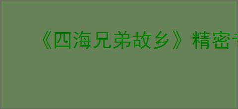 《四海兄弟故乡》精密专家奖杯完成指南