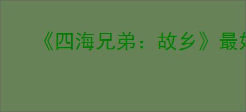 《四海兄弟:故乡》最好的枪支推荐