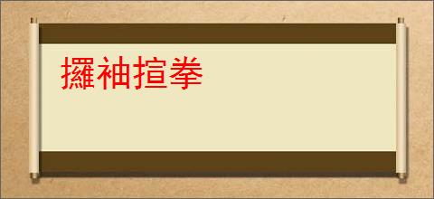 攞袖揎拳