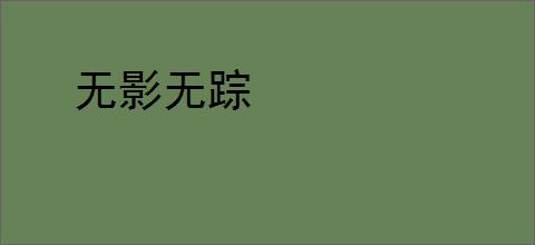 无影无踪