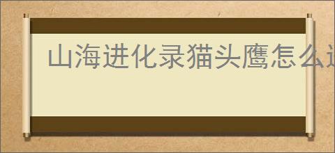 山海进化录猫头鹰怎么进化,山海进化录猫头鹰卡等级怎么办