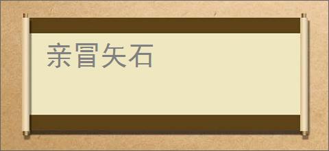 亲冒矢石
