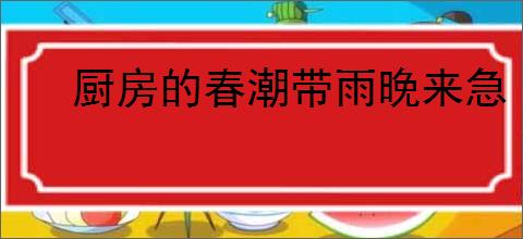 厨房的春潮带雨晚来急