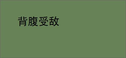 背腹受敌