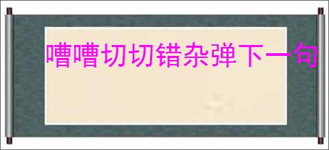 嘈嘈切切错杂弹下一句