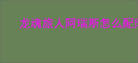 龙魂旅人阿瑞斯怎么配队,龙魂旅人阿瑞斯搭配攻略