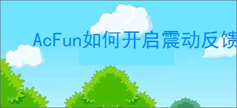 AcFun如何开启震动反馈