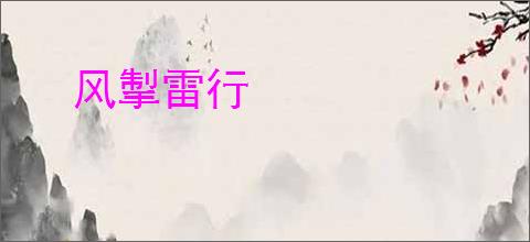 风掣雷行